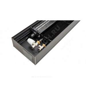 Конвектор внутрипольный радиусный QSK без решетки с вентилятором подключение - справа со стороны помещения Mohlenhoff QSK-320-110-2200RB