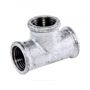 Тройник прямой чугун оц Ду 15 (1/2") ВР/ВР Fittex