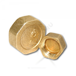 Заглушка латунь Ду 20 (3/4") ВР Цветлит ZW50026