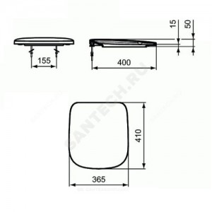 Сиденье для унитаза Esedra дюропласт микролифт Ideal Standard T318301