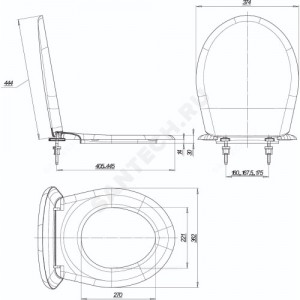 Сиденье для унитаза Универсал полипропилен Инкоэр