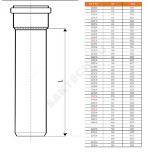 Труба НПВХ с раструбом коричневая Дн 315х7,7 б/нап L=6,0м в/к KGEM SN4 Ostendorf 225060