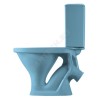 Унитаз-компакт Вест голубой нижний подвод косой выпуск 1/реж полипропилен Santeri