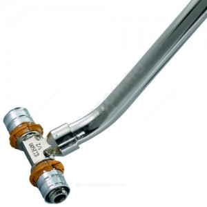 Тройник МП для подключения труб к радиатору латунь пресс Дн 16 L=350мм S-PRESS PLUS Uponor 1070681 (1015628)