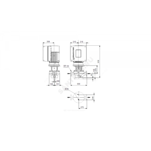 Насос ин-лайн с сухим ротором TPE 100-360/2 A-F-A-BQQE 3х400В/50 Гц Grundfos 96110298