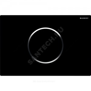 Система управления смывом для унитаза Sigma 10 ик-датчик черный/хром глянцевый подключение к сети Geberit 115.907.KM.1