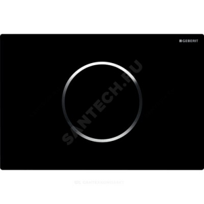 Система управления смывом для унитаза Sigma 10 ик-датчик черный/хром глянцевый подключение к сети Geberit 115.907.KM.1
