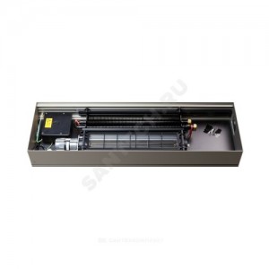 Конвектор внутрипольный QSK без решетки с вентилятором подключение - слева с торца Mohlenhoff QSK-360-110-1000