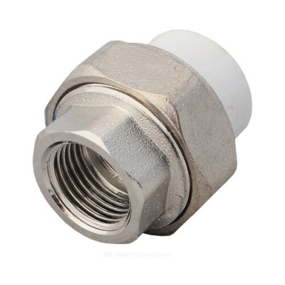 Муфта PP-R комбинированная разъемная белая ВР Дн 25х1/2" VALFEX 10155115