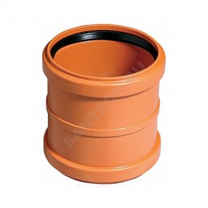 Муфта НПВХ двухраструбная коричневая Дн 110 б/нап соединительная в/к KGMM Ostendorf 220510 Муфта НПВХ двухраструбная коричневая Дн 110 б/нап соединительная в/к KGMM Ostendorf 220510