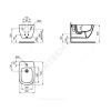 Биде подвесное TESI черное Ideal Standard T3552V3