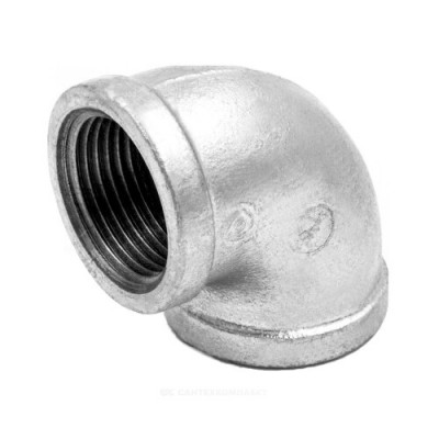 Угольник проходной чугун оц Ду 65 (2 1/2") ВР/ВР Fittex PLUS