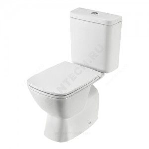 Унитаз-компакт НЕО rimless белый нижний подвод горизонт/выпуск 2/реж дюропласт Soft close Santek 1.WH30.2.418