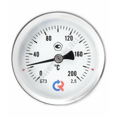 Термометр биметаллический осевой Дк63 L=64мм G1/2" 100С БТ-31.211 Росма 00000002407