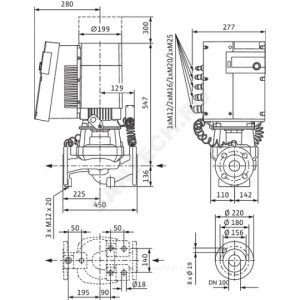 Насос ин-лайн с сухим ротором STRATOS GIGA 100/1-33/6,0-R1 PN16 3х400В/50 Гц Wilo 2170192(2117180)