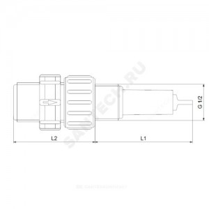 Клапан инжекционный L=55 мм Ру16 PVC/FKM/C U2 для дозировочного насоса Grundfos 95730964
