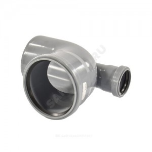 Отвод PP-H с выходом фронтально-вверх серый Дн 110х50х87гр б/нап в/к VALFEX 23125150 Отвод PP-H с выходом фронтально-вверх серый Дн 110х50х87гр б/нап в/к VALFEX 23125150