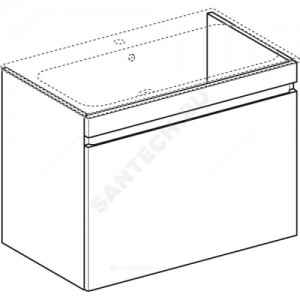 Тумба под умывальник 80 Renova Plan белый глянец Geberit 869580000