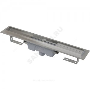 Лоток душевой с гидрозатвором Дн 50 без решетки 750х60 вертикальный выпуск Alca Plast APZ1006-750