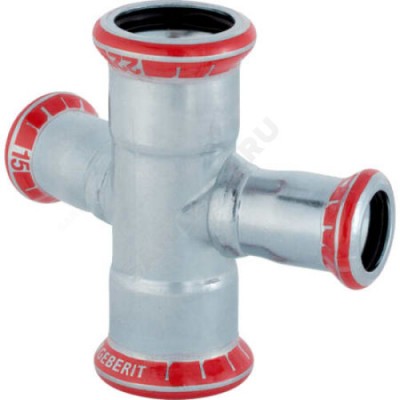 Крестовина сталь углеродистая Дн 22х18 пресс с уступом Mapress Geberit 21509