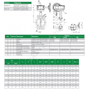 Затвор дисковый поворотный чугун VPI4448R-08EP Ду 100 Ру16 межфл с редуктором диск чугун манжета EPDM Tecofi VPI4448R-08EP0100 Затвор дисковый поворотный чугун VPI4448R-08EP Ду 100 Ру16 межфл с редуктором диск чугун манжета EPDM Tecofi VPI4448R-08EP0100