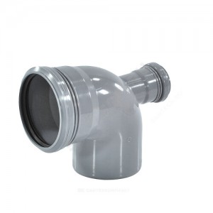 Отвод PP-H с выходом фронтально-тыльный серый Дн 110х50х87гр б/нап в/к RTP (РосТурПласт) 11362 Отвод PP-H с выходом фронтально-тыльный серый Дн 110х50х87гр б/нап в/к RTP (РосТурПласт) 11362