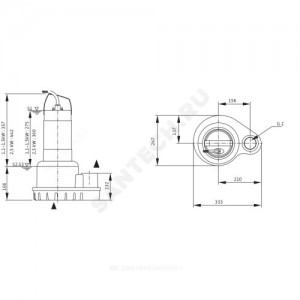 Насос дренажный PADUS UNI M05/T15-540/A Wilo 6084810