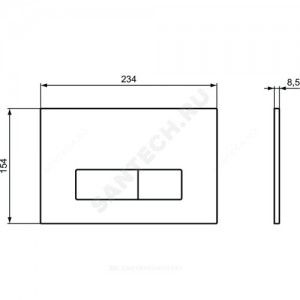 Кнопка для инсталляции OLEAS P2 хром матовый Ideal Standard R0119JG