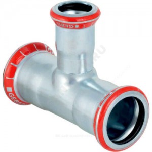 Тройник переходной сталь углеродистая Дн 108х22х108 пресс Mapress Geberit 21244