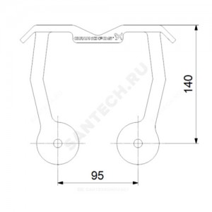 Кронштейн промежуточный Дн 80 Grundfos 96825142 Кронштейн промежуточный Дн 80 Grundfos 96825142
