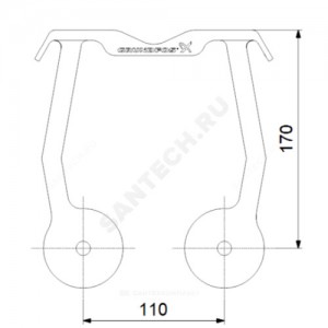 Кронштейн промежуточный Дн 100/Дн 100, Дн 100/Дн 80 Grundfos 96825161 Кронштейн промежуточный Дн 100/Дн 100, Дн 100/Дн 80 Grundfos 96825161
