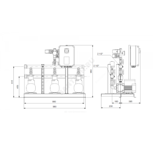 Установка повышения давления Hydro Multi-S 3 CM 10-3 3x400V Grundfos 91047137 Установка повышения давления Hydro Multi-S 3 CM 10-3 3x400V Grundfos 91047137