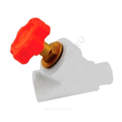 Клапан (вентиль) PP-R запорный серый внутр/наруж пайка Дн 32х45гр VALFEX 10173032Г