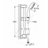 Гарнитур душевой серия Tempesta штанга 600мм+шланг+лейка 1 режим струи Grohe 27926001