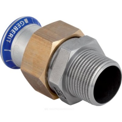 Муфта разъемная сталь нерж Дн 22х3/4" пресс/НР Mapress Geberit 35335