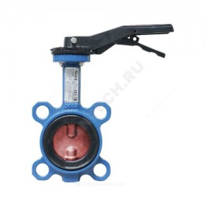 Затвор дисковый поворотный чугун VPI4448-02NI Ду 100 Ру16 межфл с рукояткой диск чугун манжета Nitril Tecofi VPI4448-02NI0100