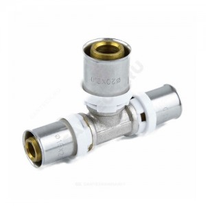 Тройник переходной МП латунь никель пресс Дн 16х20х16 ГОСТ 32415-2013 8010 Aquasfera 8010-01