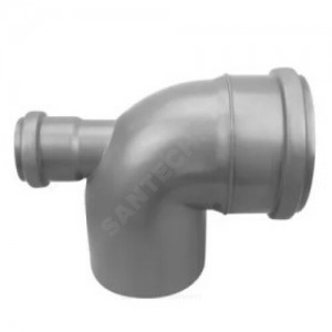 Отвод PP-H с выходом фронтально-тыльный серый Дн 110х50х90гр б/нап в/к Ostendorf 904037 Отвод PP-H с выходом фронтально-тыльный серый Дн 110х50х90гр б/нап в/к Ostendorf 904037