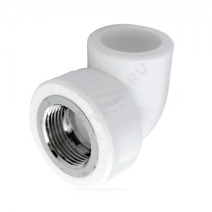 Угольник PP-R комбинированный белый ВР Дн 20х1/2" RTP (РосТурПласт) 10790