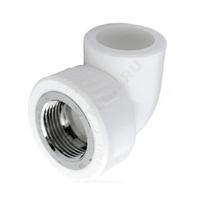 Угольник PP-R комбинированный белый ВР Дн 25х3/4" RTP (РосТурПласт) 10793