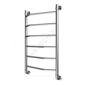 Полотенцесушитель водяной нерж сталь Лесенка Ду 25 (1") НР 400х400мм 4П нижнее подключение в/к соединитель (1"х3/4") Флай Элит-Металл В-29-01