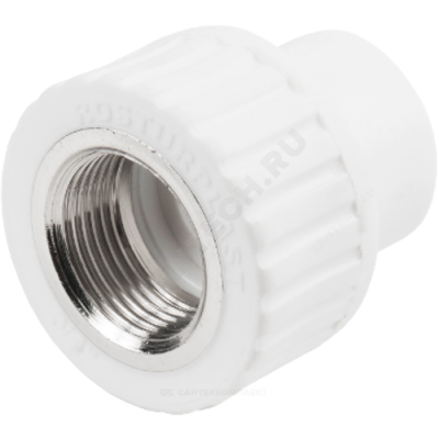 Муфта PP-R комбинированная белая ВР Дн 32х3/4" RTP (РосТурПласт) 10657