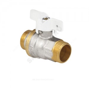 Кран шаровой латунь никель 1105 Standard Ду 15 Ру40 НР полнопроходной бабочка Aquasfera 1105-01