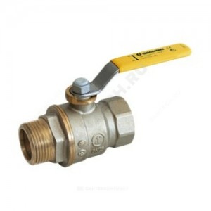 Кран шаровой латунь никель газ R734LG Ду 15 ВР/НР полнопроходной рычаг Giacomini R734LGAX003