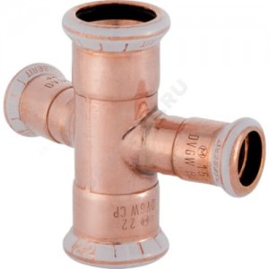 Крестовина медь 30гр Дн 18 пресс Mapress Geberit 61404