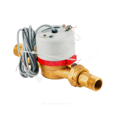 Счётчик г/в крыльчатый одноструйный Ду 20 Ру16 95С L=130мм резьба импульсный В/К ВСТ Тепловодомер