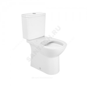 Унитаз без бачка Debba Round rimless белый горизонт/выпуск без сиденья Roca 34299P00Y