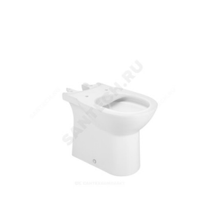 Унитаз без бачка Debba Round rimless белый горизонт/выпуск без сиденья Roca 34299P00Y