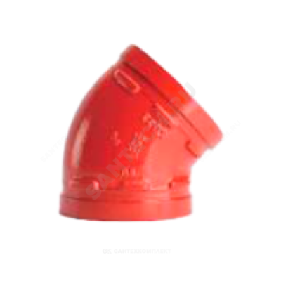 Отвод (колено) под муфту 45гр грувлок XGQT011 Ду100 (Дн114) LEDE