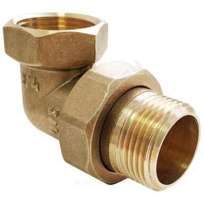 Соединитель латунь американка Ду 20 (3/4") угловой ВР/НР VALFEX VF.098.L.034